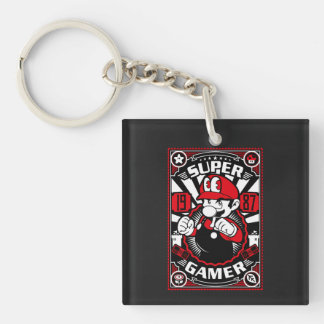 Super Gamer Retro Gaming Schlüsselanhänger