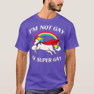 Super Gay Einhorngeschenk T-Shirt
