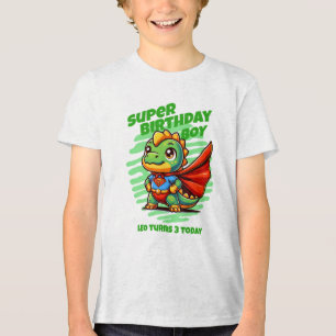 Super Geburtstagsjungen T-Shirt - Individueller Na Tri-Blend Shirt