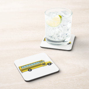 Super gelber Schulbus Untersetzer