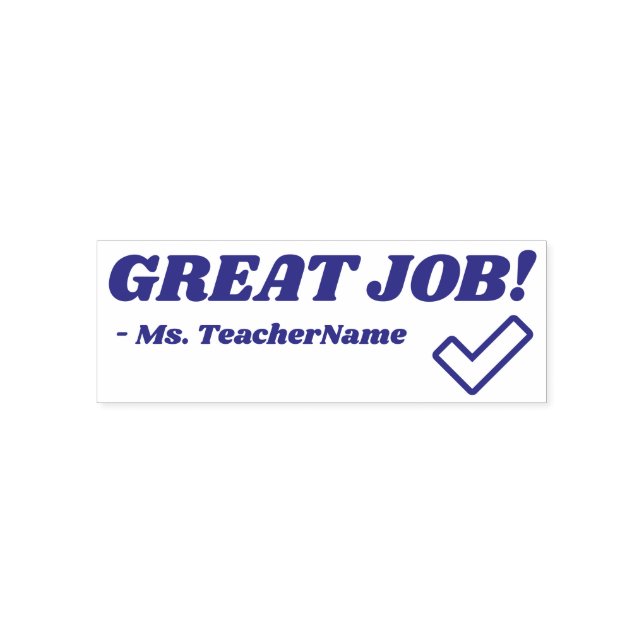 "SUPER GEMACHT!" + Name des Lehrers Stempel (Design)