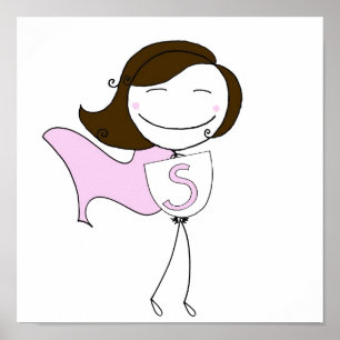 Super Girl Brünett Poster