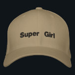 Super Girl Khaki Color Flexfit Wool Girls Text Bestickte Baseballkappe<br><div class="desc">Super Girl Khaki Color Flexfit Wool Girl's Text bestickt Baseball Cap, The Flexfit Wool Cap ist eine Art von Hut bekannt für seinen Komfort, Flexibilität und Stil. Die Größe der FlexFit-Wollkappe ist L/XL, 7 1/8" - 7 5/8" und Sie können den Text bearbeiten. Farbe ist Khaki. Vielseitigkeit: Diese Kappe ist...</div>