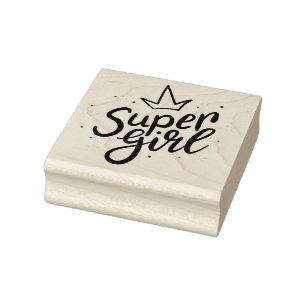 Super Girl Rubber Briefmarke Gummistempel