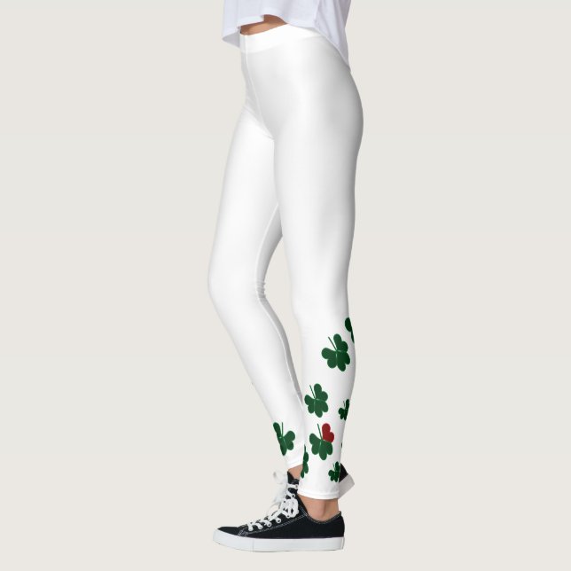 Super-glückliche weiße Leggings (Links)