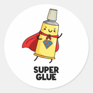 Super Glue Niedlich Puff Runder Aufkleber
