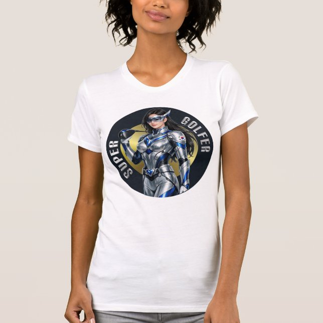 Super Golfer Woman's Golf T-Shirt (Vorderseite)
