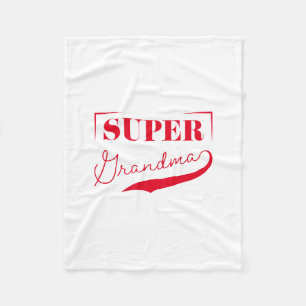 Super Grandma Fleecedecke