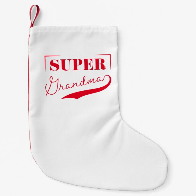 Super Grandma Kleiner Weihnachtsstrumpf (Vorderseite)