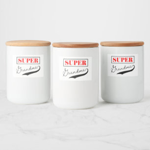 Super Grandma Lebensmitteletikett