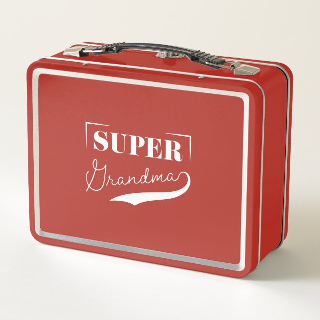 Super Grandma Metall Brotdose (Rückseite)