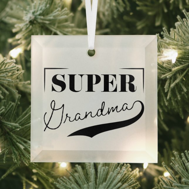Super Grandma Ornament Aus Glas (Insitu)
