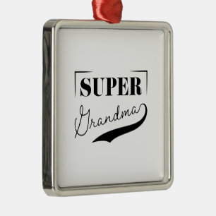 Super Grandma Ornament Aus Metall
