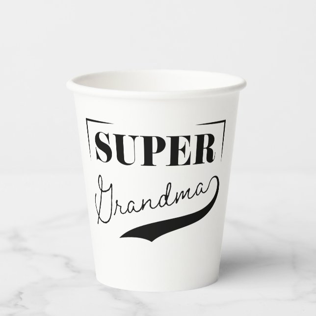 Super Grandma Pappbecher (Vorderseite)
