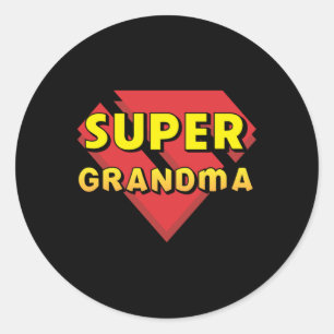 Super Grandma Runder Aufkleber