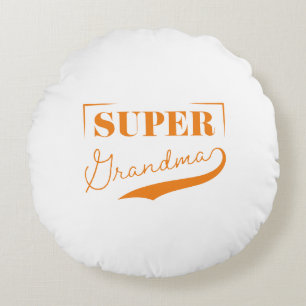 Super Grandma Rundes Kissen