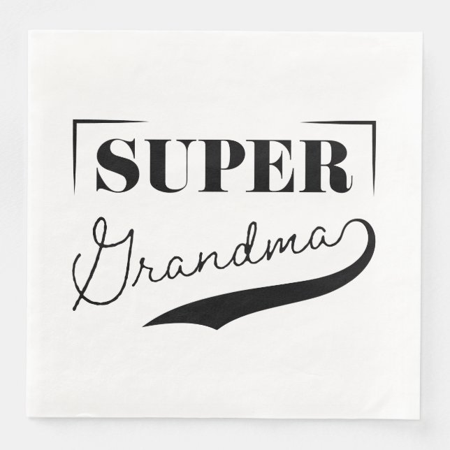 Super Grandma Serviette (Vorderseite)