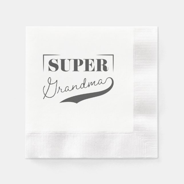 Super Grandma Serviette (Vorderseite)