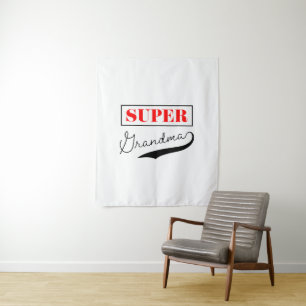 Super Grandma Wandteppich