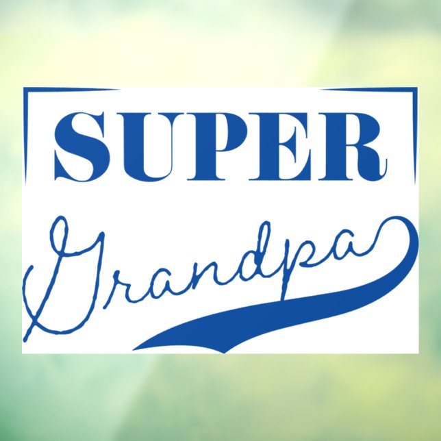 Super Grandpa Fensteraufkleber (Blatt 3)
