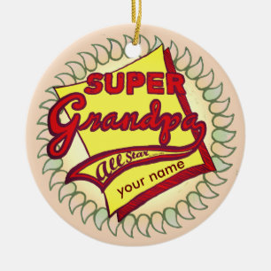 Super Grandpa Keramik Ornament