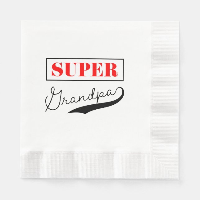 Super Grandpa Serviette (Vorderseite)
