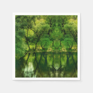 Super Green River Baum Reflexionen Papier Serviett Serviette