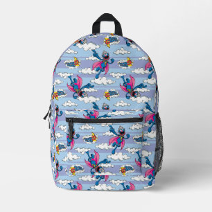 Super Grover Comic Streifen Blaues Muster Bedruckter Rucksack