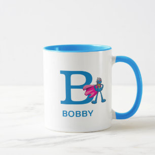 Super Grover Ihren Namen und Monogramm B hinzufüge Tasse