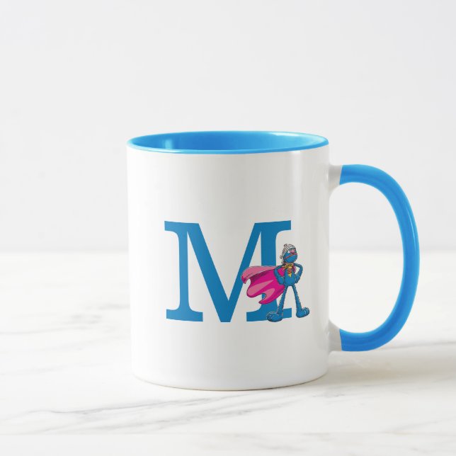 Super Grover Monogram M Tasse (Rechts)