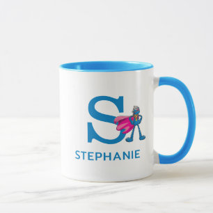 Super Grover Name & Monogramm S Tasse