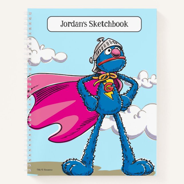 Super Grover Zeichnend Notizbuch (Vorderseite)