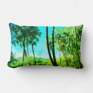 Super Grüne Tropische Vibes Landschaftskissen Lendenkissen