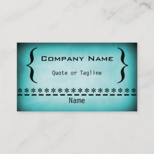 Super Grunge Business Card, Aquamarin Visitenkarte