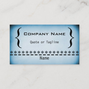 Super Grunge Business Card, blau Visitenkarte