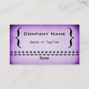 Super Grunge Business Card, Lila Visitenkarte