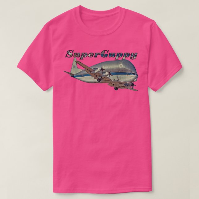 Super Guppy Cargo Flugzeug  T-Shirt (Design vorne)