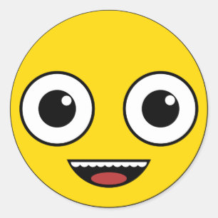 Super Happy Face Runder Aufkleber
