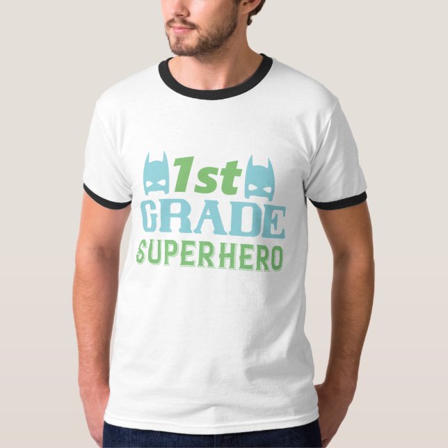 Super Held der ersten Klasse, weiß T-Shirt (Vorderseite)