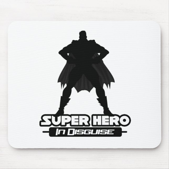Super Held in versteckter Form Mousepad (Vorne)