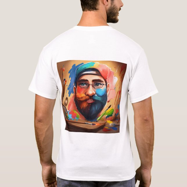 Super Held mit braunen Augen T-Shirt (Rückseite)