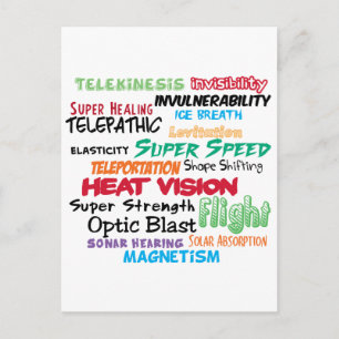 Super-Held Super-Power Postkarte