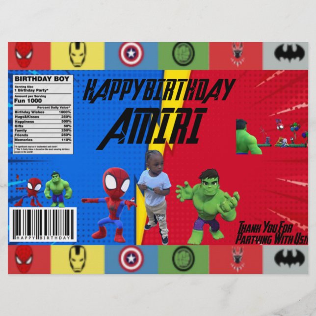 SUPER HELDEN-THEMEN-CHIP-TÜTEN FLYER (Vorne)