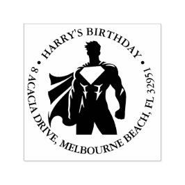Super Hero Birthday Party Permastempel