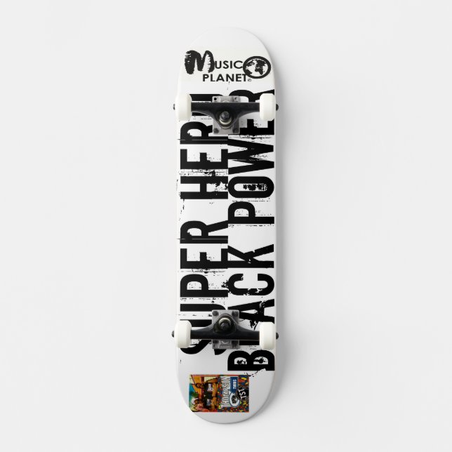 SUPER HERO BLACK POWER Skateboard (Vorderseite)