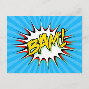 Super Hero Classic Bam! Aktionsblase Postkarte