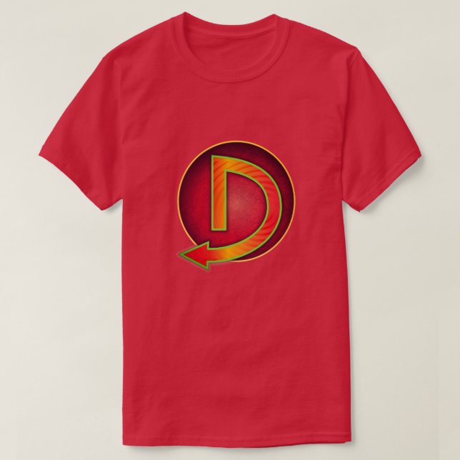 Super Hero "D" Insigna T-Shirt (Design vorne)