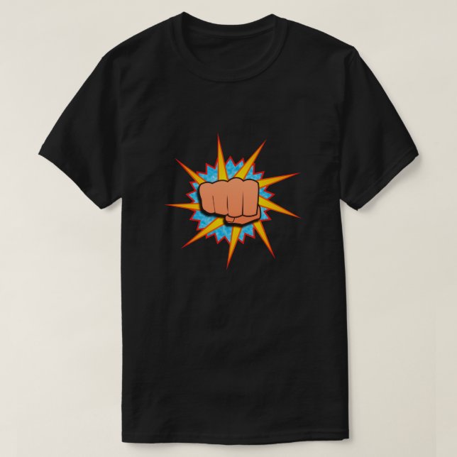 Super Hero Fist Insigna T-Shirt (Design vorne)