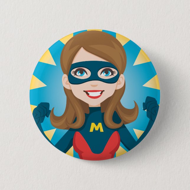 Super Hero Mama Button (Vorderseite)