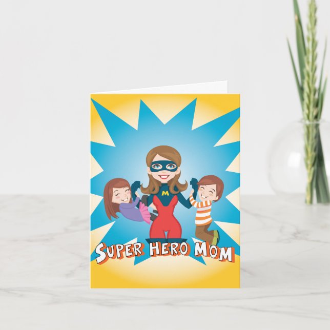 Super Hero Mama Karte (Vorderseite)